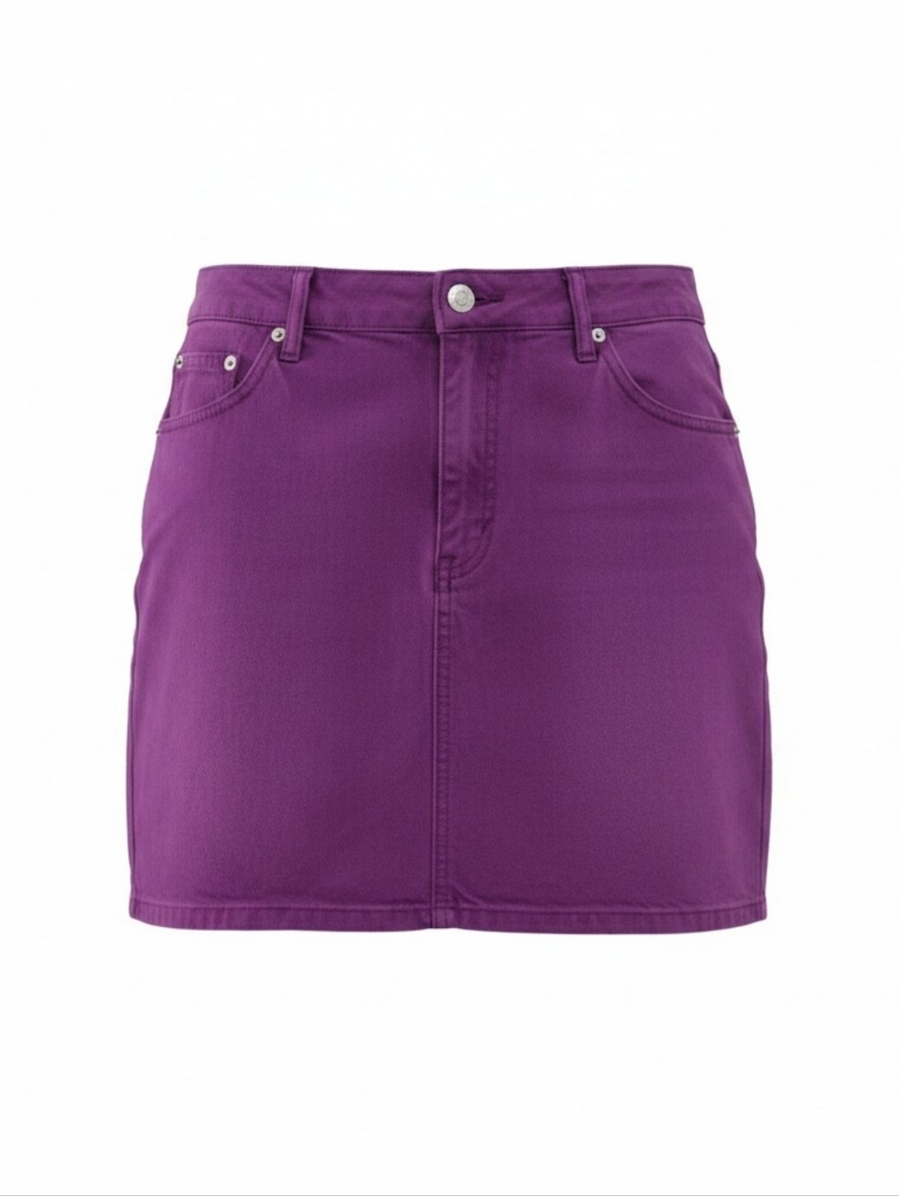 Topshop Purple Denim Mini Skirt Size 12